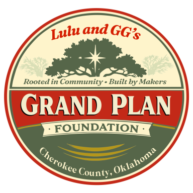 Logo for the Grand Plan Foundation, featuring trees and community themes.